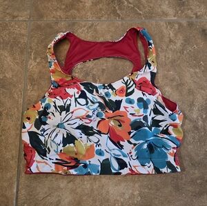 Multicolored Floral Detailed Sport Bra